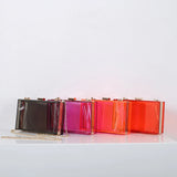 Clear Jelly Clutch Bag Transparent Crossbody Purse High Acrylic Candy Red