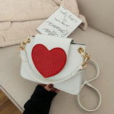 Red Heart Lady Shoulder Bag Love Women Handbag Gift Bag Women Messenger Bag