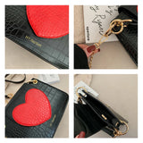 Red Heart Lady Shoulder Bag Love Women Handbag Gift Bag Women Messenger Bag