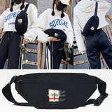 Red Heart Letters Print Waist Bag Casual Chest Bag