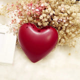 Red Love Evening Bag Women Shoulder Clutch Chain Handbag