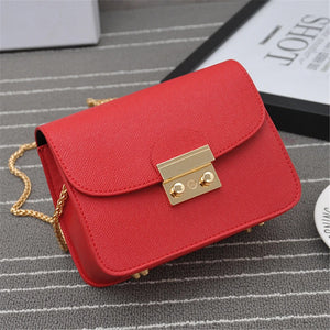Red Mini Bag Women Shoulder Bags Flap Leather Crossbody Bags Women