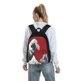 Red Great Wave Backpack Men Women Summer Backpack