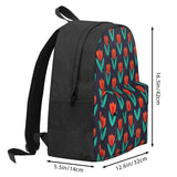 Red Tulip In Midnight Backpack - Men's & Women's School Bag