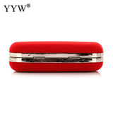 Red Velvet Evening Clutch Bag with Chain Strap for Prom Party Wedding