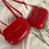 Red Women Saddle Bag Retro Style