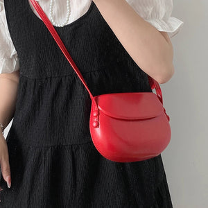 Red Women Saddle Bag Retro Style