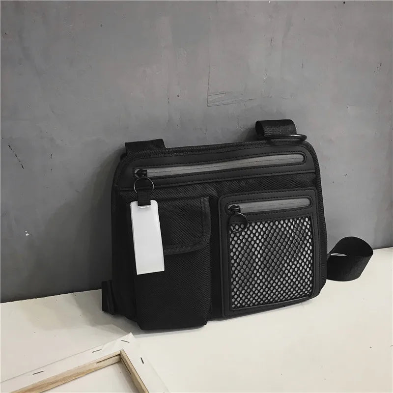 Reflective Men Chest Rig Bag Tactical Hip-hop Chest Bag Men Functional Vest Pack