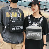 Reflective Streetwear Hip Hop Chest Rig Bag Men's Chest Bag Unisex Tactical