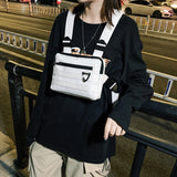 Reflective Streetwear Tactical Vest Hip Hop Crossbody Pack