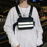 Reflective Streetwear Tactical Vest Chest Bag Hip Hop Crossbody Techwear Pack