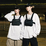 Reflective Streetwear Tactical Vest Chest Bag Hip Hop Crossbody Techwear Pack
