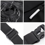 Reflective Zipper PU Leather Waist Bag Multifunction Crossbody Safe Chest Bags