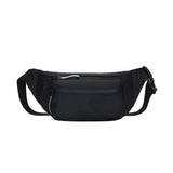 Reflective Zipper PU Leather Waist Bag Multifunction Crossbody Safe Chest Bags