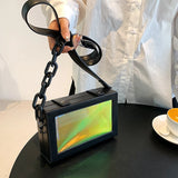 Transparent Reflective Chain Messenger Bag Mini Shoulder Bag