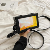 Transparent Reflective Chain Messenger Bag Mini Shoulder Bag