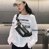 Reflective Zipper Chest Pocket Waterproof Crossbody Bag G200