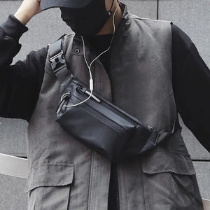 Reflective Zipper Chest Pocket Waterproof Crossbody Bag G200