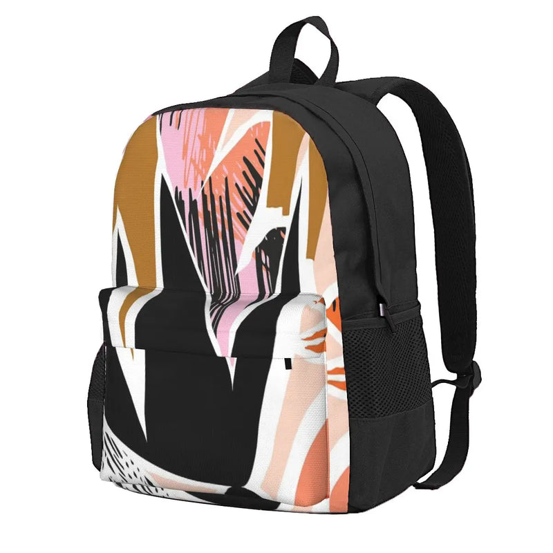 Bright Abstract Print Backpack Travel Bag Men Women
