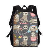 Sloth Cartoon Backpack School Bag Girls Bookbag Gift 15inch
