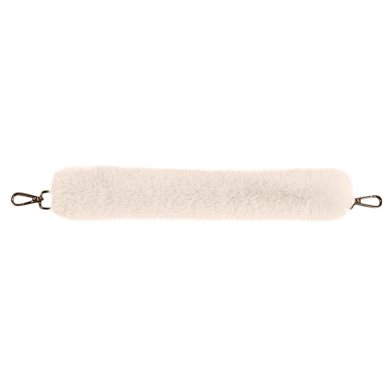 Women Plush Bag Strap Shoulder Handbag Strap Faux Fur Bag Belts