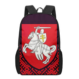 Belarus National Flag 3D Print Book Bag Set for Boys Girls Kids Backpack