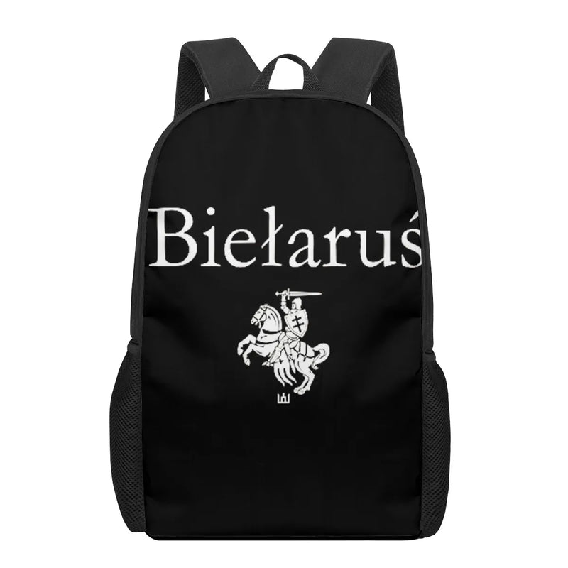 Belarus National Flag 3D Print Book Bag Set for Boys Girls Kids Backpack
