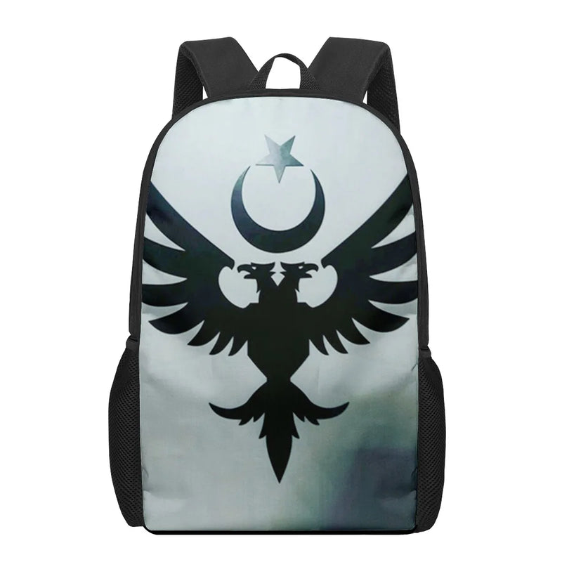 Albania Flag Kids School Bag Printing Backpack Shoulder Bag Boys Girls Book Bags