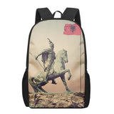 Albania Flag Kids School Bag Printing Backpack Shoulder Bag Boys Girls Book Bags