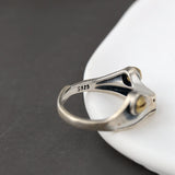Delicate Frog 925 Silver Opening Ring Adjustable Size