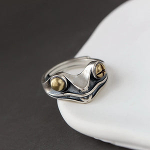 925 Silver Delicate Frog Opening Ring