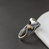 925 Silver Delicate Frog Opening Ring