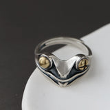 925 Silver Delicate Frog Opening Ring