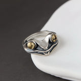 925 Silver Delicate Frog Opening Ring