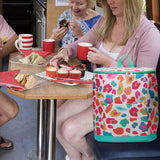 Nylon Cooler Backpack Multi-leopard Print Lunch Bag