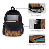 1970S Brown & Orange Backpacks Men's & Women's School Bag Girl
