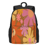 Retro Flowers Backpack Men Women Handbag Back Packs Bag For Women
