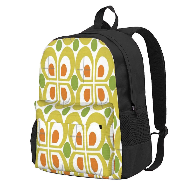 60s Pattern Backpacks Retro Style Men's & Women's Recycled Bag