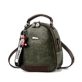 Retro Backpack Women's College Style Pu Shoulder Bag