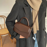 Retro All-match PU Leather Shoulder Bag Women Solid Crossbody Bags