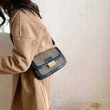 Retro Houndstooth PU Leather Small Bag Female Single Shoulder Messenger