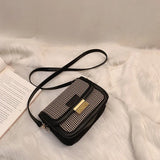 Retro Houndstooth PU Leather Small Bag Female Single Shoulder Messenger