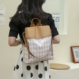 Retro PU Leather Rucksack Travel Backpack Women Shoulder School Bags