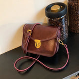 Retro Small Square Bag LOCK Shoulder Bag Crossbody Bags Casual Handbags