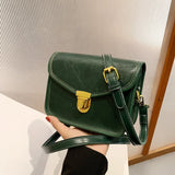 Retro Small Square Bag LOCK Shoulder Bag Crossbody Bags Casual Handbags