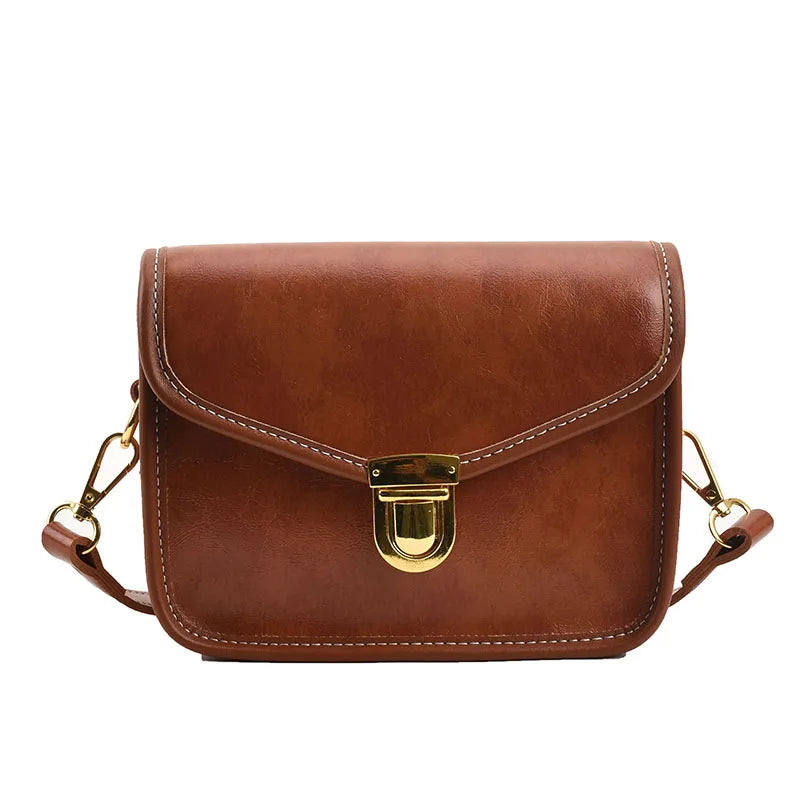 Retro Small Square Bag LOCK Shoulder Bag Crossbody Bags Casual Handbags