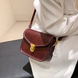 Retro Small Square Bag LOCK Shoulder Bag Crossbody Bags Casual Handbags