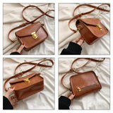 Retro Small Square Bag LOCK Shoulder Bag Crossbody Bags Casual Handbags