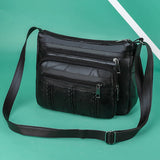 Retro Mother's Shoulder Handbags Casual PU Leather Braided Women's Messenger Bag