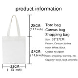 Boho Plants Canvas Tote Bag Harajuku Shoulder Bag